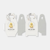 Schattige Boerderij Chick Waterverf Bloemen Baby s Bedankdoosjes (Uitgevouwen)