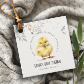 Schattige Boerderij Chick Waterverf Bloemen Baby s Bedankjes Labels