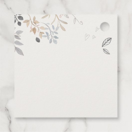 Schattige Boerderij Chick Waterverf Bloemen Baby s Bedankjes Labels (Achterkant)