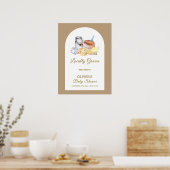 Schattige Boerderij Chicken Mouse Baby shower Welk Poster (Keuken)
