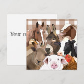 Schattige Boerderij Dierenportret Gingham Check - (Voorkant / Achterkant)