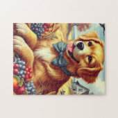 Schattige Boerderij Dog Painting Legpuzzel (Horizontaal)