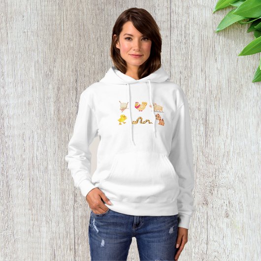 Schattige Boerderij en huisdieren Hoodie