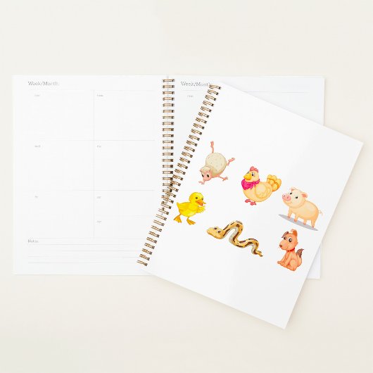 Schattige Boerderij en huisdieren Planner