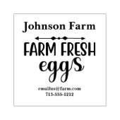 Schattige Boerderij Fresh Eggs Carton Naam toevoeg Rubberstempel (Afrduk)
