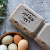 Schattige Boerderij Fresh Eggs Carton Naam toevoeg Rubberstempel
