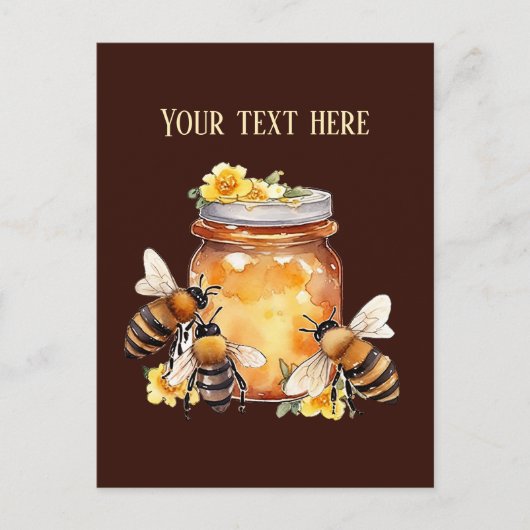 Schattige Boerderij Fresh Honey voeg berichtlevera Briefkaart (Voorkant)