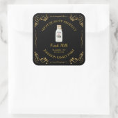 Schattige Boerderij Fresh Milk Square Label (Tas)