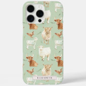 Schattige Boerderij | Highland Koe monogram Case-Mate iPhone Case (Achterkant)