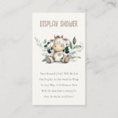 Schattige Boerderij Koe Foliage Display Douche Bab Informatiekaartje (Voorkant)