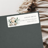 Schattige Boerderij Koe gebladerte pastel neutraal Etiket