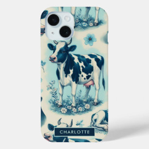 Schattige Boerderij Koe Naadloos iPhone 15 Case