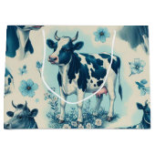  Schattige Boerderij Koe Naadloos Groot Cadeauzakje (Voorkant)