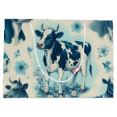  Schattige Boerderij Koe Naadloos Groot Cadeauzakje (Achterkant)