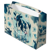  Schattige Boerderij Koe Naadloos Groot Cadeauzakje (Achterkant Gekanteld)