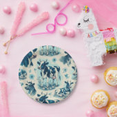  Schattige Boerderij Koe Naadloos Papieren Bordje (Feest)