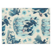 Schattige Boerderij Koe Naadloos Tafelkleed (Voorkant (Horizontaal))