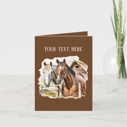 Schattige Boerderij paardenliefhebbers Bericht toe Kaart (Voorkant)