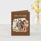 Schattige Boerderij paardenliefhebbers Bericht toe Kaart (Gele Bloem)