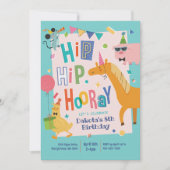 Schattige Boerderij Party Animal Birthday Invitati Kaart (Voorkant)