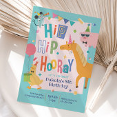 Schattige Boerderij Party Animal Birthday Invitati Kaart