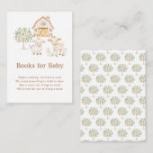 Schattige Boerderij Schuur Baby shower Boeken voor Informatiekaartje (Voorkant / Achterkant)