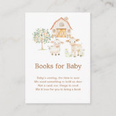 Schattige Boerderij Schuur Baby shower Boeken voor Informatiekaartje (Voorkant)