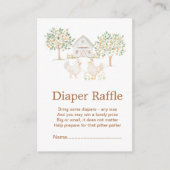 Schattige Boerderij Schuur Baby shower Luier Raffl Informatiekaartje (Voorkant)