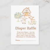 Schattige Boerderij Schuur Baby shower Luier Raffl Informatiekaartje (Voorkant)