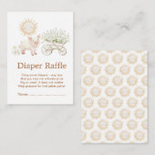 Schattige Boerderij Schuur Baby shower Luier Raffl Informatiekaartje (Voorkant / Achterkant)