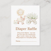 Schattige Boerderij Schuur Baby shower Luier Raffl Informatiekaartje (Voorkant)