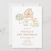 Schattige Boerderij Schuur Koeien Verjaardagsfeest Kaart (Voorkant)