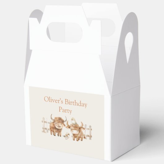 Schattige Boerderij thema verjaardagsfeest Bedankdoosjes (Open)