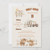 Schattige Boerderij Thema Verjaardagsfeest Jongen Kaart (Voorkant)