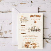 Schattige Boerderij Thema Verjaardagsfeest Jongen Kaart