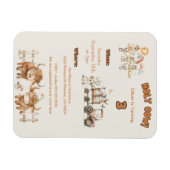 Schattige Boerderij Thema Verjaardagsfeest Jongen  Magneet (Horizontaal)