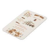 Schattige Boerderij Thema Verjaardagsfeest Jongen  Magneet (Linkerzijde)