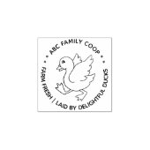 Schattige Boerderij Verse eendeneieren Rubberstempel (Afrduk)