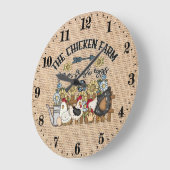 schattige boerderij verse eieren van kippen grote klok (Hoek)