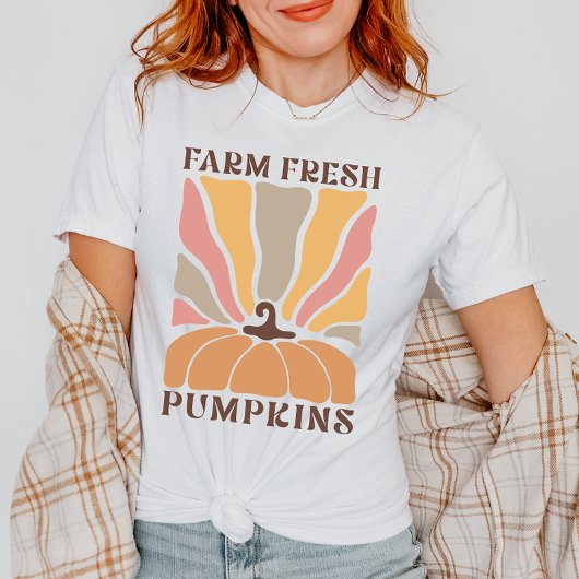 Schattige Boerderij Verse Herfst Pompoen Seizoen T-shirt