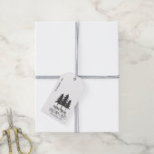 Schattige Boerderij Verse Kerstboom Moderne Boerde Cadeaulabel (Met Touw)