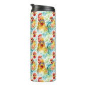 Schattige Boerderij Waterverf kippen Thermosbeker (Geroteerd rechts)