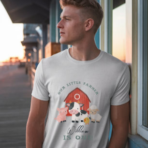 Schattige boerderijdier Kinderen Verjaardag Ouder  T-shirt