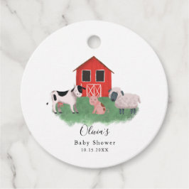Schattige Boerderijdieren Baby shower Dank u Bedankjes Labels