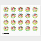 Schattige Boerderijdieren Baby shower Dank u Ronde Sticker (Vel)