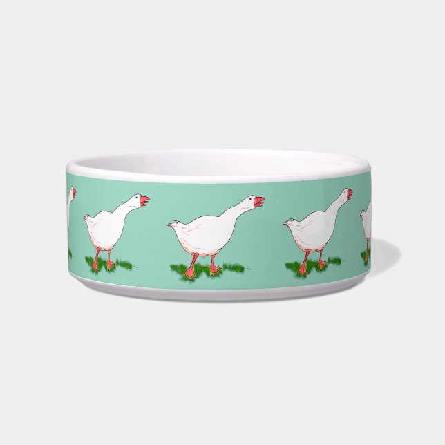 schattige boerderijen gans voerbakje (Voorkant)