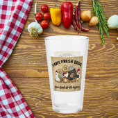 schattige boerderijen verse eieren glas