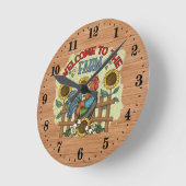 schattige boerenliefhebbers ronde klok (Hoek)