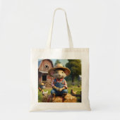 Schattige boerenmuis Canvas tas (Voorkant)