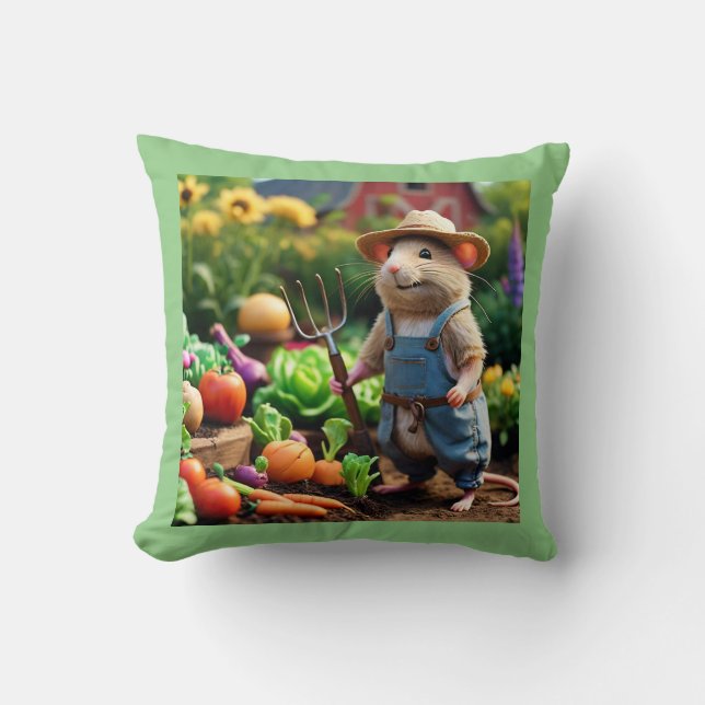 Schattige boerenmuis in het Sierkussen (Voorkant)